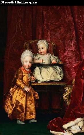 Anton Raphael Mengs Portrait of Archduke Ferdinand (1769-1824) and Archduchess Maria Anna of Austria (1770-1809), children of Leopold II, Holy Roman Emperor